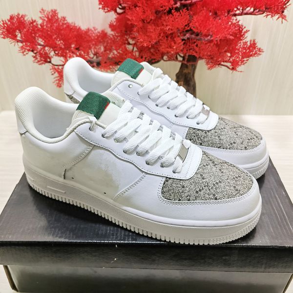 

classic airforces 1 g man luxury designer casual sports shoes white women sneakers running shoes, Black