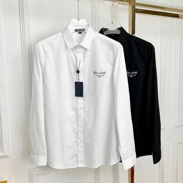 

mens designer shirts brand clothing men long sleeve dress shirt hip hop style cotton 16376, White;black