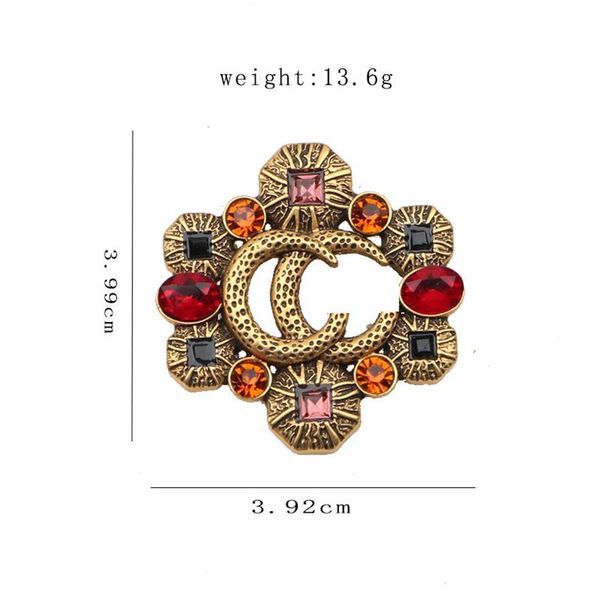 

luxury women designer brand letter brooches 18k gold plated inlay crystal rhinestone jewelry brooch lady pearl pin womens marry we236x, Gray