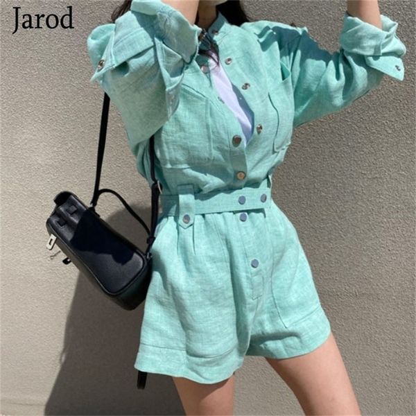 

2020 summer new fashion romper women casual linen beach playsuits romper solid color beach short jumpsuit romper t200704, Black;white