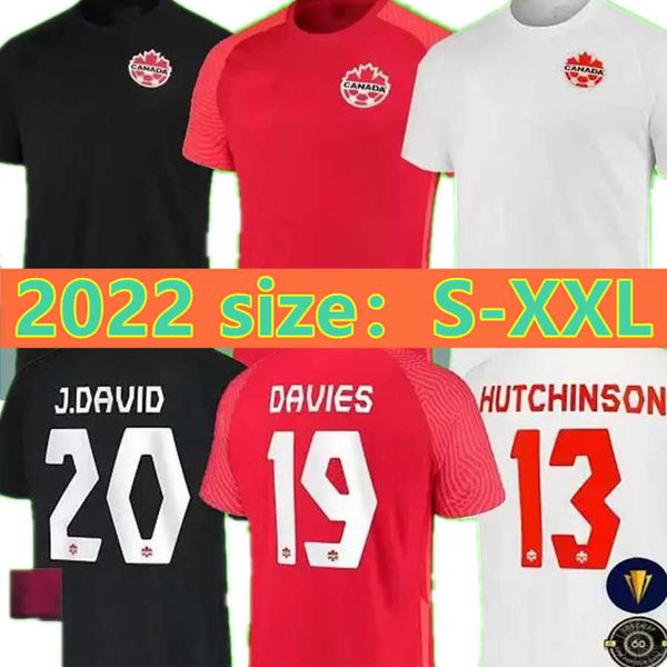 

21 22 canada soccer jerseys davies david osorio men woman 2021 2022 home away national team evstaquio hutchinson cavallini larin hoilett red, Black;yellow