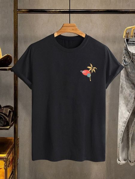 

men palm tree print tee j3ai#, White;black