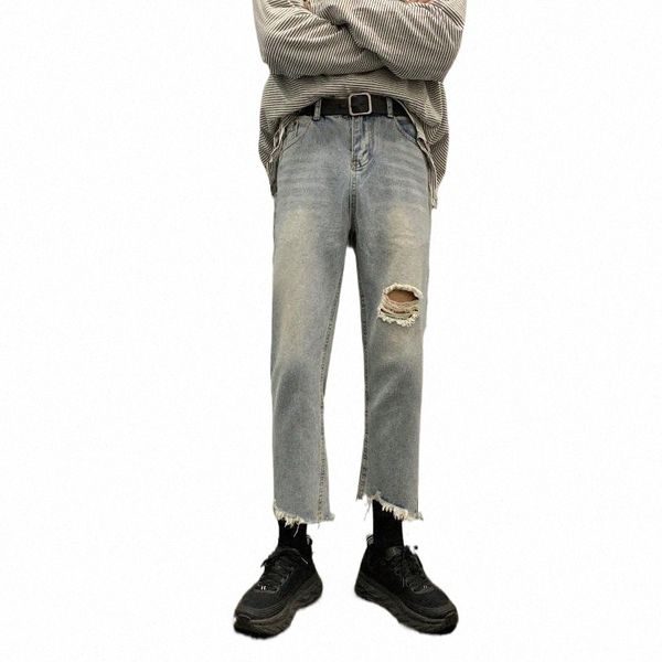 

casual mens jeans spring summer oversize long jean pants men's i7za#, Blue