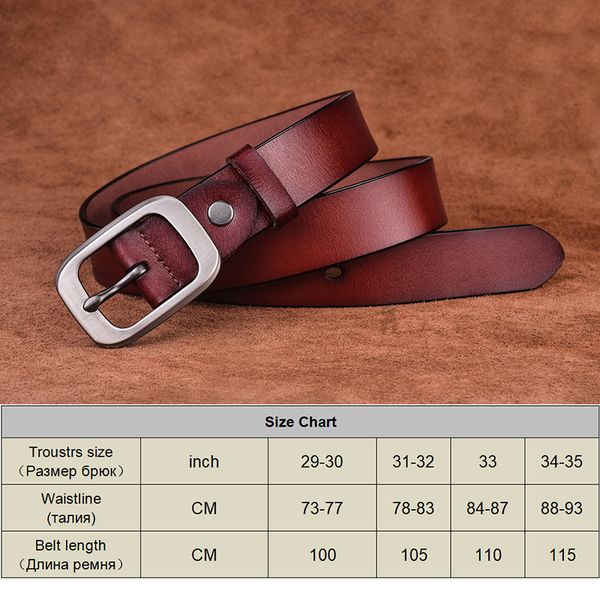

vatlty official genuine women's leather belt original cowhide solid metal buckle ladies jeans belt female 100cm to 115cm belts, Black;brown