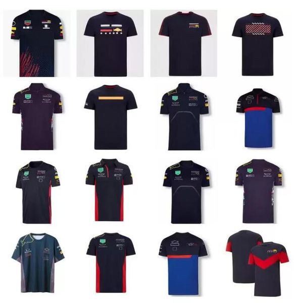 

2022 f1 racing suit team verstappen short-sleeved t-shirt polyester quick-drying can be customized, Black;yellow