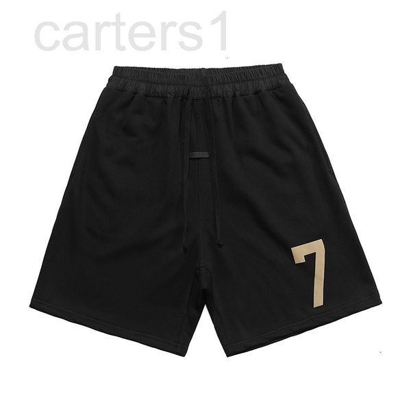 

men's shorts designer correct version of fear god fog season 7 main line digital 7 flocking drawstring sports casual shorts tib2, White;black