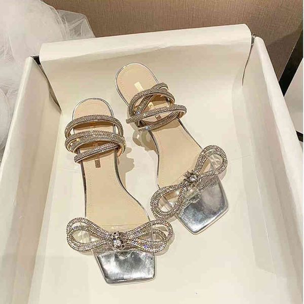 

sandals spring transparent one line belt fairy style thin heel sandals wear fashion bow high heels, Black