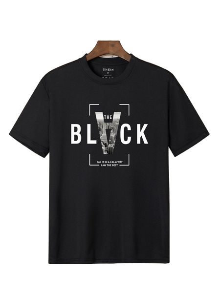 

men slogan graphic tee x6xc#, White;black