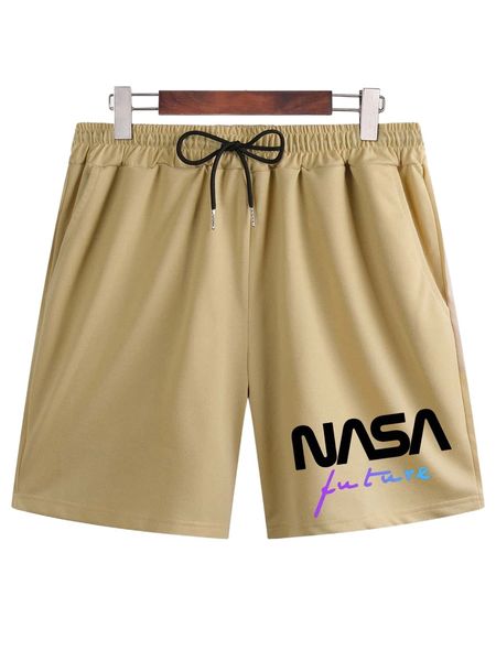 

men letter graphic drawstring waist shorts 12xu#, White;black