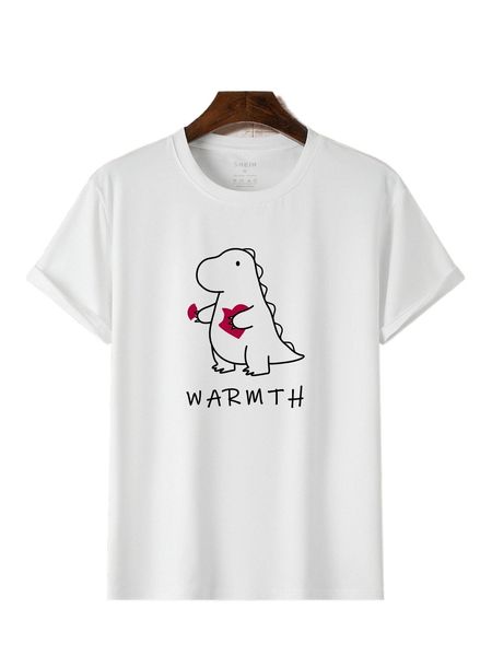 

men cartoon and letter graphic tee b1it#, White;black