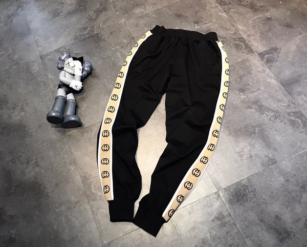 

designer t-shirtgu family's spring 2022 new ribbon knitted pants men's and women's same loose casual leggings2002 luxury hood, Black