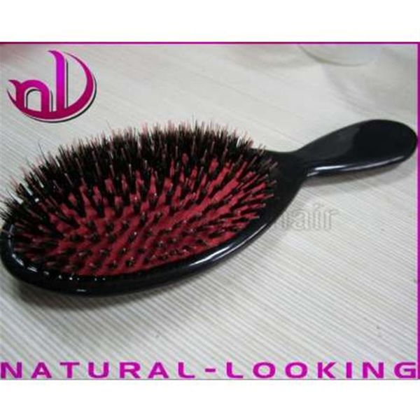 

1pcs loop brush wild boar bristle hair extension brush natur323x, Silver
