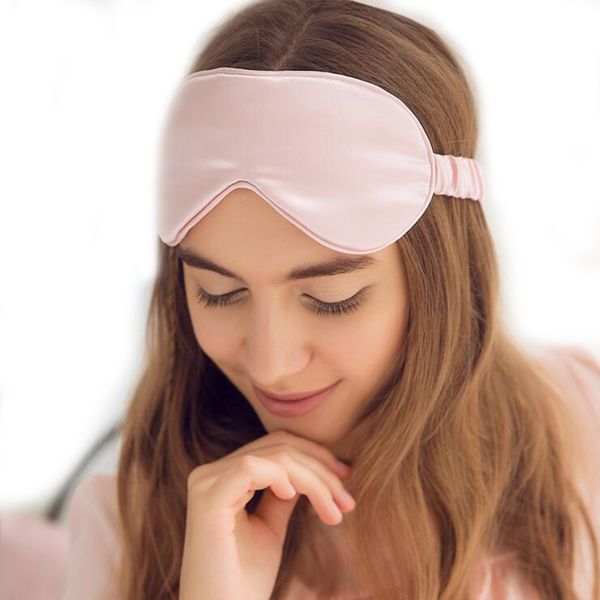 

pure natural mulberry silk sleep rest eye mask padded shade cover 19 momme travel relax normal eyeshade blindfolds cx220516