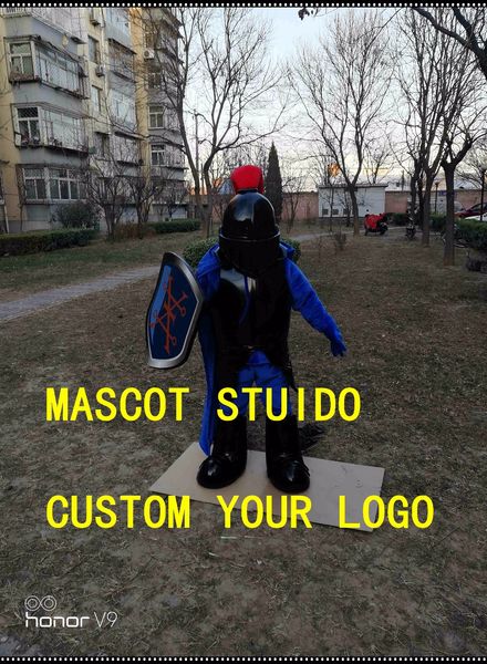 

mascot doll costumeblack knight mascot costume spartan trojan costume custom fancy dress anime cartoon character carnival costume 41982, Red;yellow