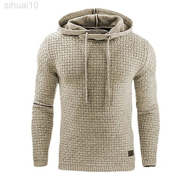 

new fashion men sweaters slim hoody men male casual sportswear streetwear clothes 8 colors l220730, Black