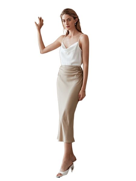 

motf premium straight fit drawstring skirt w1mz#, Black