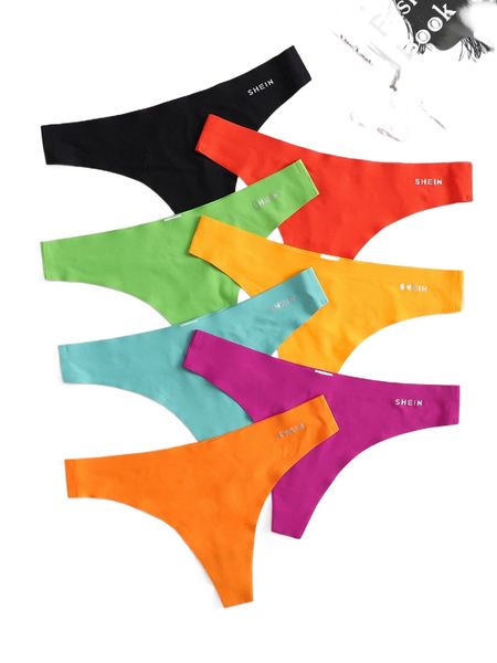 

7pack no show panty u66w#, Black;red