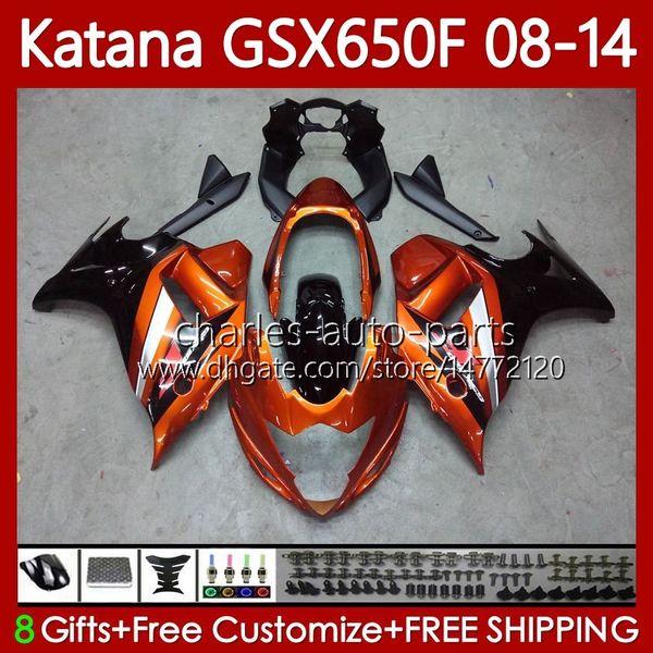 Orange Black Bodywork for Suzuki Katana GSXF 650 GSX-650F GSX650F GSXF650 2009 2010 2010 12 13 14 120NO.79 GSX 650F GSXF-650 08 09 10 11 2012 2014 Fairings OEM