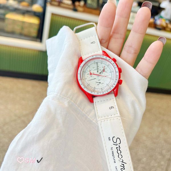 

classic moonwatch designer watches leisure moonswatch swiss quartz chronograph mens watch bp factory, Slivery;brown