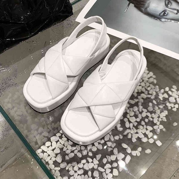 

sandals autumn korean triangular cross band muffin thick soled sandals increased fashion casual women, Black