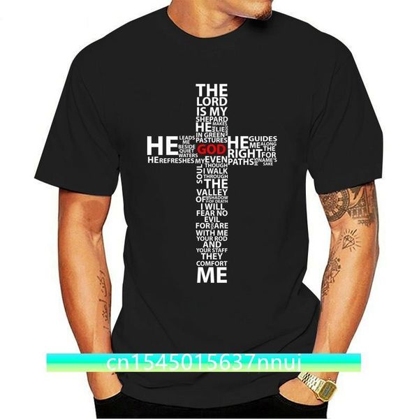 Deus Jesus Cruz Bíblia Algodão Impresso Mens Camiseta Personalizado Manga Curta Casual Homens Camiseta Camisetas Tops 220702