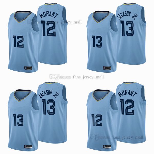 

printed 2023 new basketball jerseys 12 ja 13 jaren morant jackson jersey, Black;red