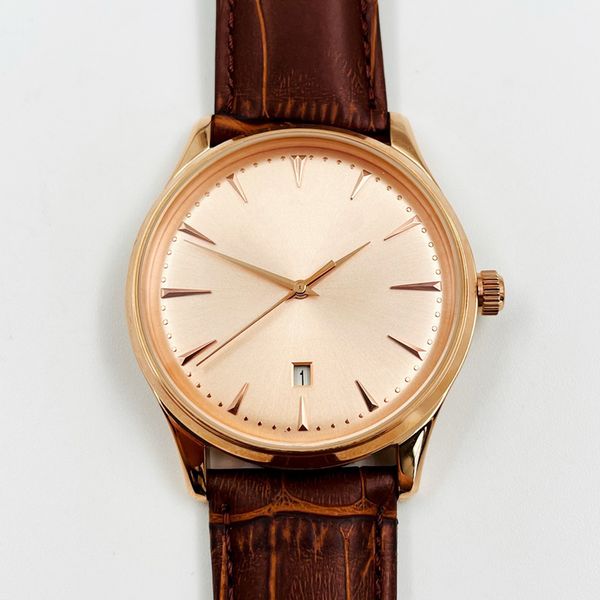 

classic mens watches 41.5mm automatic mechanical wristwatches business wristwatch montre de luxe watches, Slivery;brown