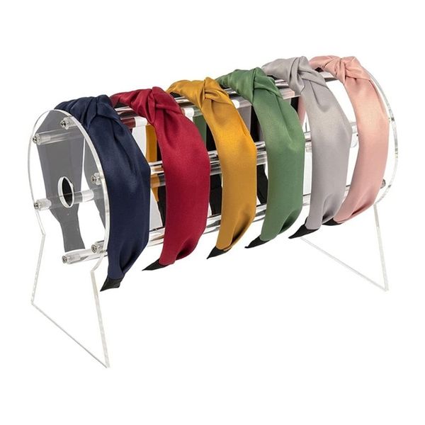 

clear acrylic horizontal headband hairband holder display organizer jewelry display stand for teen girls and women gifts 220428, Black;white