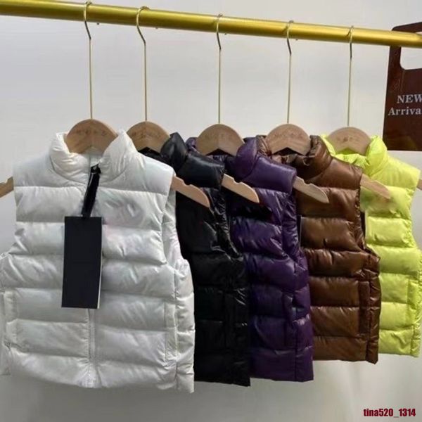 

kids vest tnf goose jackets coat down cotton waistcoat designs mens and women's north jacket keep warm coat, Blue;gray