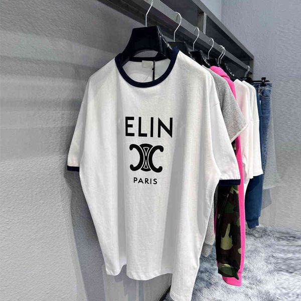 

spring high version triumphal arch loose t-shirt, White