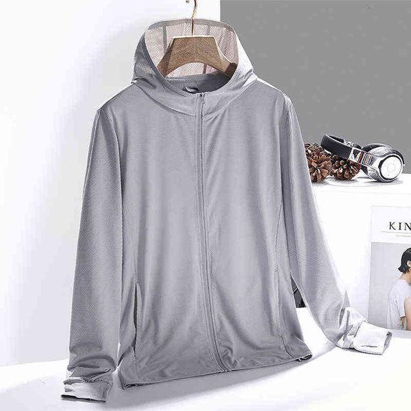 

u + u home sunscreen clothes, women's summer ice silk skin protection men's anti ultraviolet large size, Black;brown