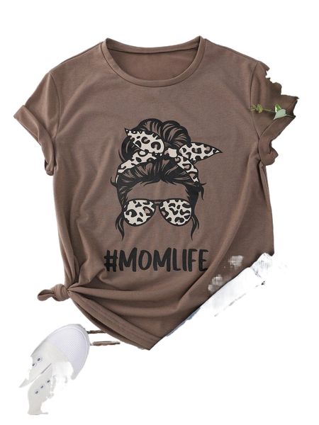 

letter and figure print tee i4y8#, White