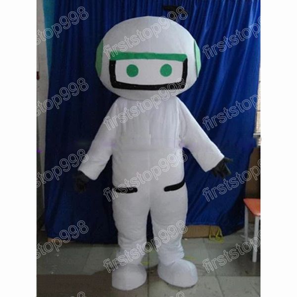 Halloween White Robot Mascot Costume Simulação Carnaval Festival Dresses Funcos Adultos Unissex Festa de Aniversário de Natal