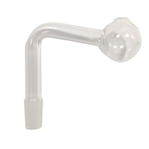 Fumando tubos de queimador de óleo tigelas tigelas de aquecedor transparente de 14 mm de 90 graus de bolha de cachimbo de mão de mão queimadores de bolhas