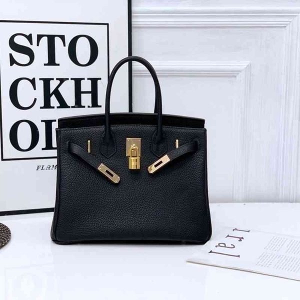 

designer birkins bags classic 2022 litchi pattern head women's messenger portable