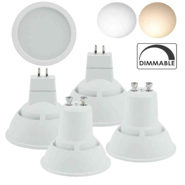 Faretti LED dimmerabili a fascio largo da 180 ° Acrilico + alluminio 10W GU10 MR16 220V 230V 240V Lampada da tavolo per camera da letto Lampadine Spot bianco H220428