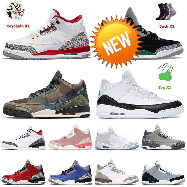 

jumpman 3 3s mens basketball shoes cardinal red pine green court purple red cement racer blue rust pink men women trainers sneakers 36 -47