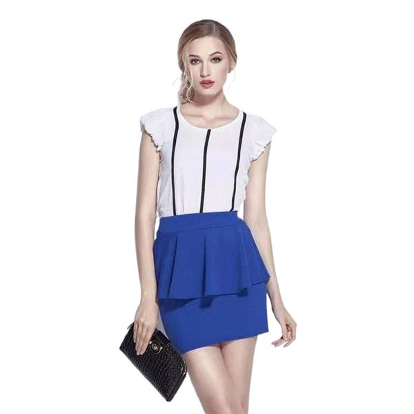

skirts short formal women hip pencil office lady high waist chic mini skirt elastic jupe femme summer falda mujer l5bz#, Black