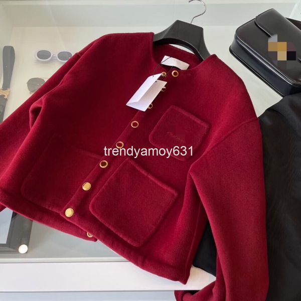 

women's leather & faux shenzhen nanyou c home spring french arc de triomphe carriage embroidered wool double-sided casual suit coat, Black