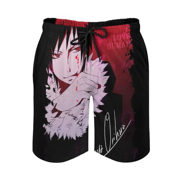 Pantaloncini da uomo Izaya Orihara Print Swim Beach Board Costume da bagno Trunks da uomo larghi Traspirante Drrr Durarara Anime Boy BeachUomo