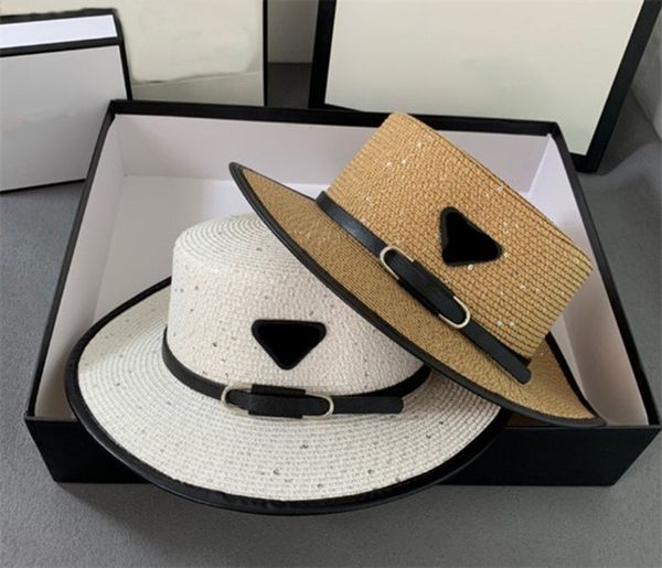 

designer straw hat wide brim casquette men women fashion beach cap bucket hats summer hat whole 20227310251, Blue;gray