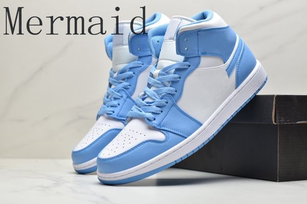 

university blue 1 og basketball shoes jumpman 1s high dark mocha unc light smoke grey hyper chicago patent bred royal toe men women trainers, Black
