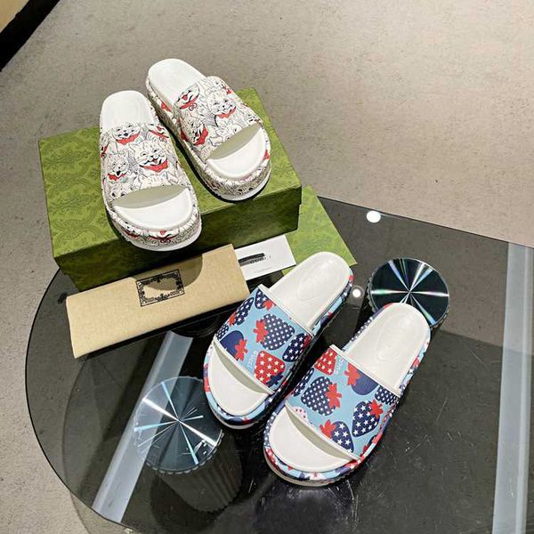 

slide designer womens sandals mens slippers leather shoal flip flops luxury flat thick bottom printed 55mm canvas slides, Black