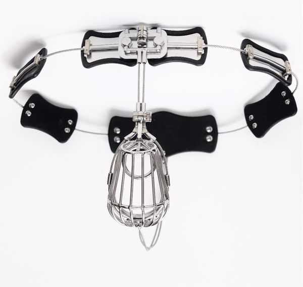 

adjustable size stainless steel male chastity belt, t-type lock, device, game, toy, s094