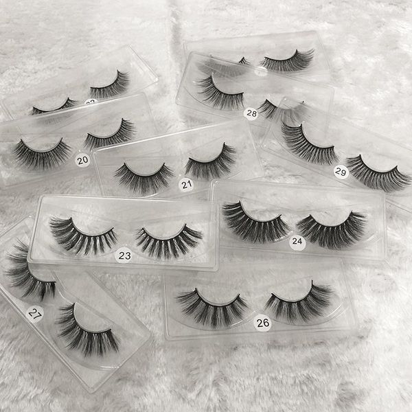 

pairs mink eyelashes in bulk mix styles 3d natural long false wholesale hand made lash