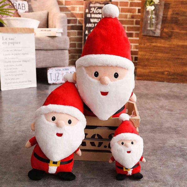 2021 Frohe Weihnachten Ornamente Weihnachtsgeschenk Weihnachtsmann Kuschelpuppe Hängende Dekorationen für Zuhause Enfeites Der Natal-Feiertag J220729