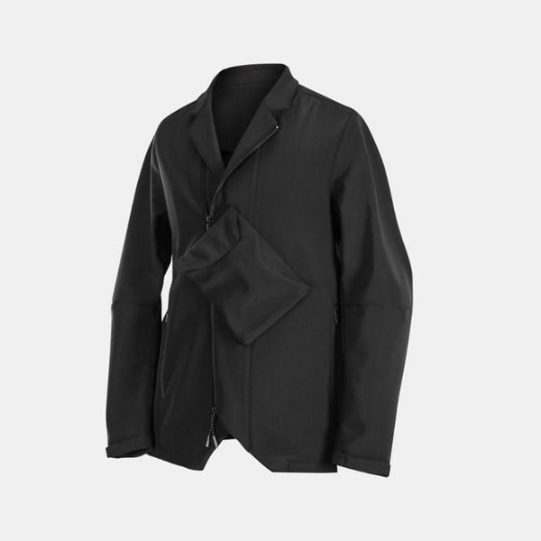 Jackets masculinos Nosucismo Jaqueta de bolso diagonal Blazer Techwear