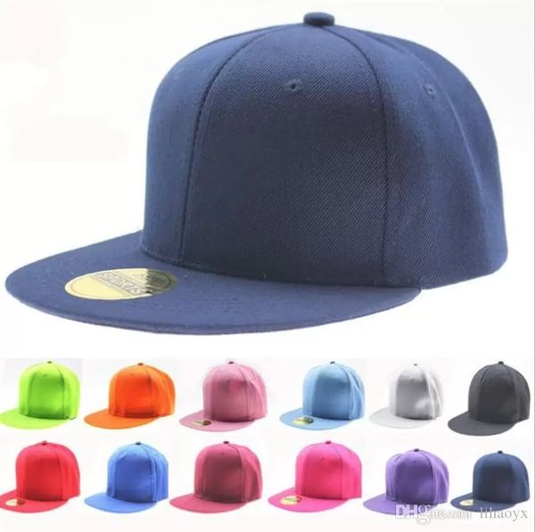 Unisex Plain Snapback Hat Высококачественная взрослая хип -хоп бейсболка мужчины женщины на открытом воздухе бейсбольная шляпа DC209
