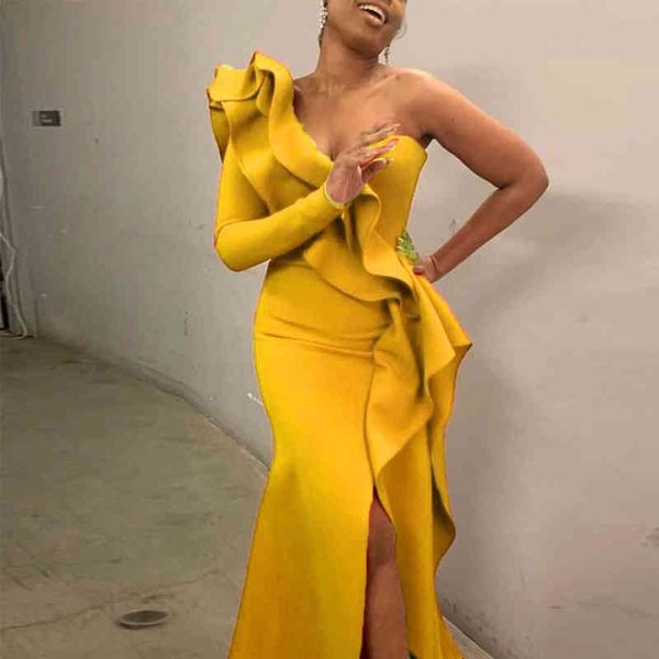 

casual dresses 2022 spring one shoulder slim dress tycr, Black;gray