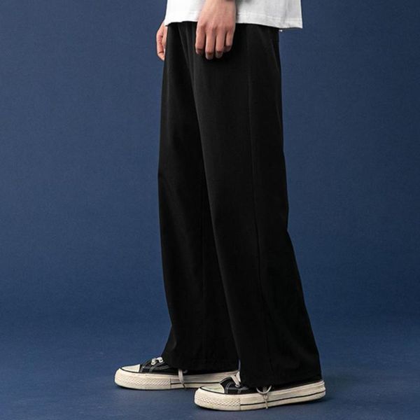 

men's pants men's pants 2022 summer trousers solid color soft loose casual men, Black